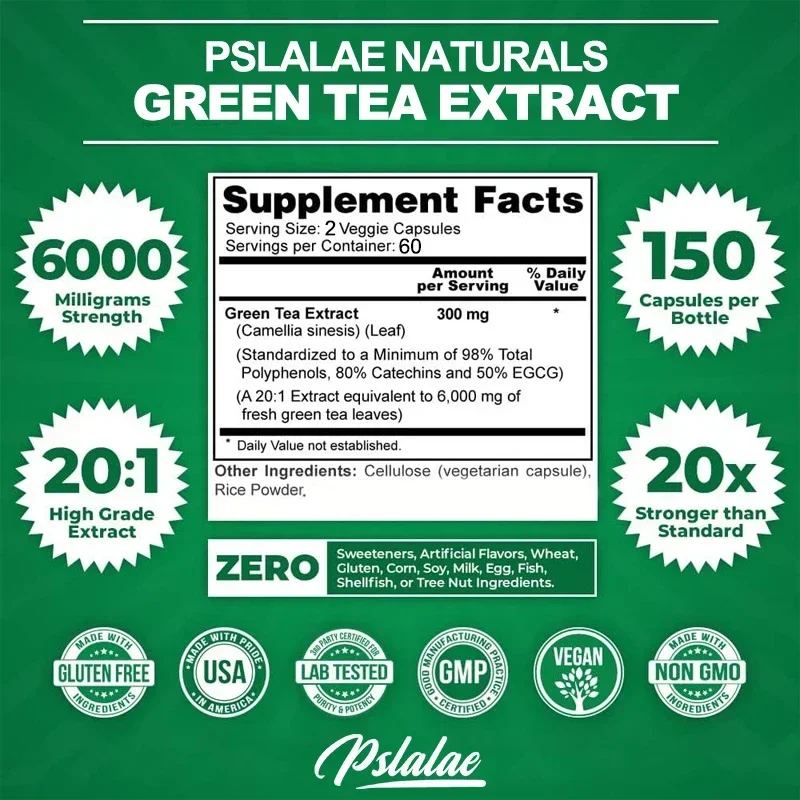 Green Tea Extract Capsules - S - Green Tea Extract Fat avaliação e preço