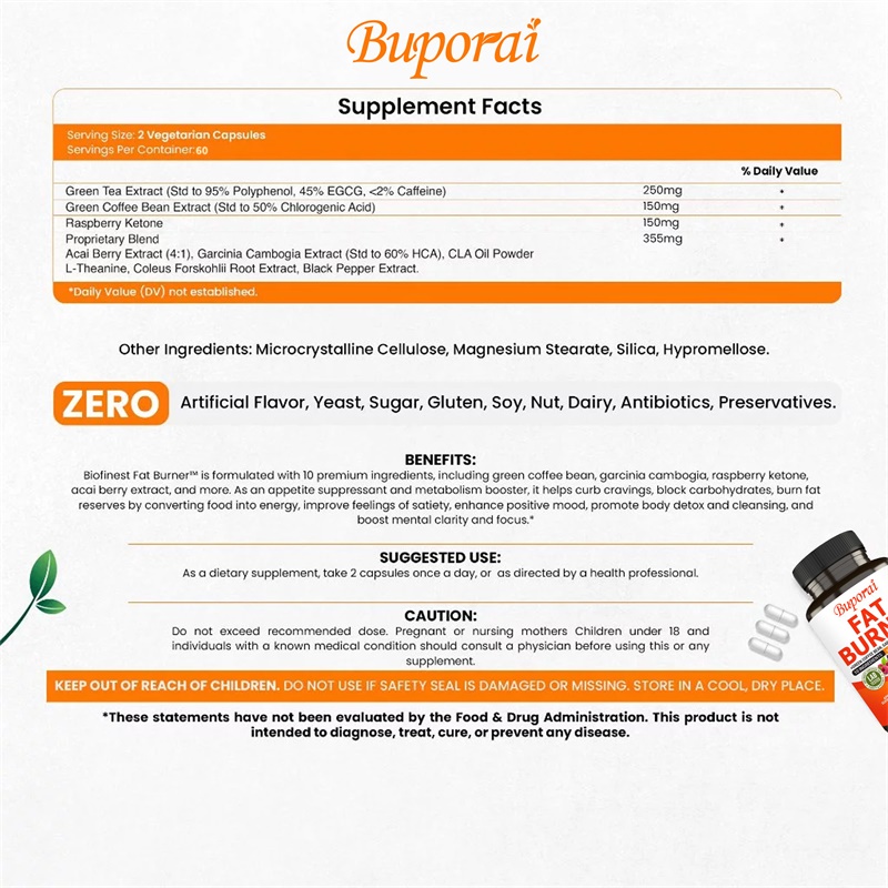 Fat Burner Supplement - Boosts - Green Tea Extract Fat avaliação e preço