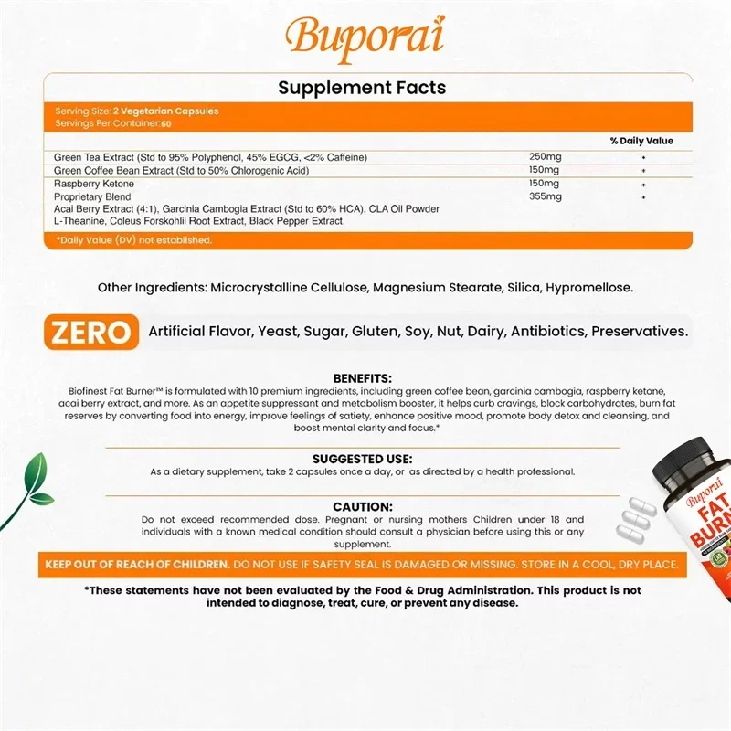 Fat Burner Capsules - Promotes - Green Tea Extract Fat avaliação e preço